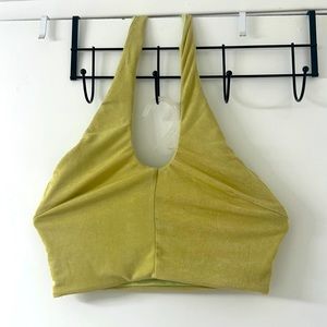 Green halter top